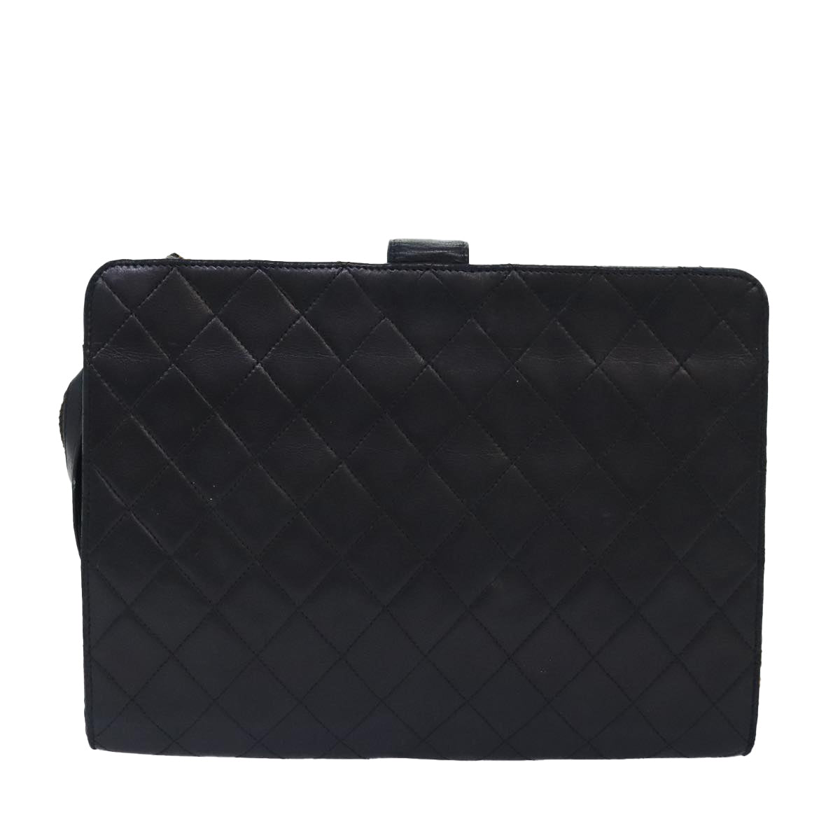 Chanel Matelassé, Black, Leather, shoulder