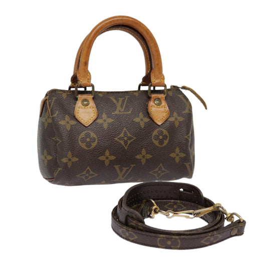 Louis Vuitton Mini speedy, Blue, Canvas, handbag