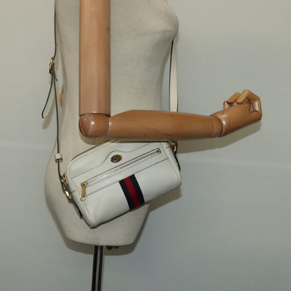 Gucci Ophidia, White, Leather, shoulder