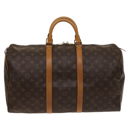 Louis Vuitton Keepall 50, Brown, Canvas, travel