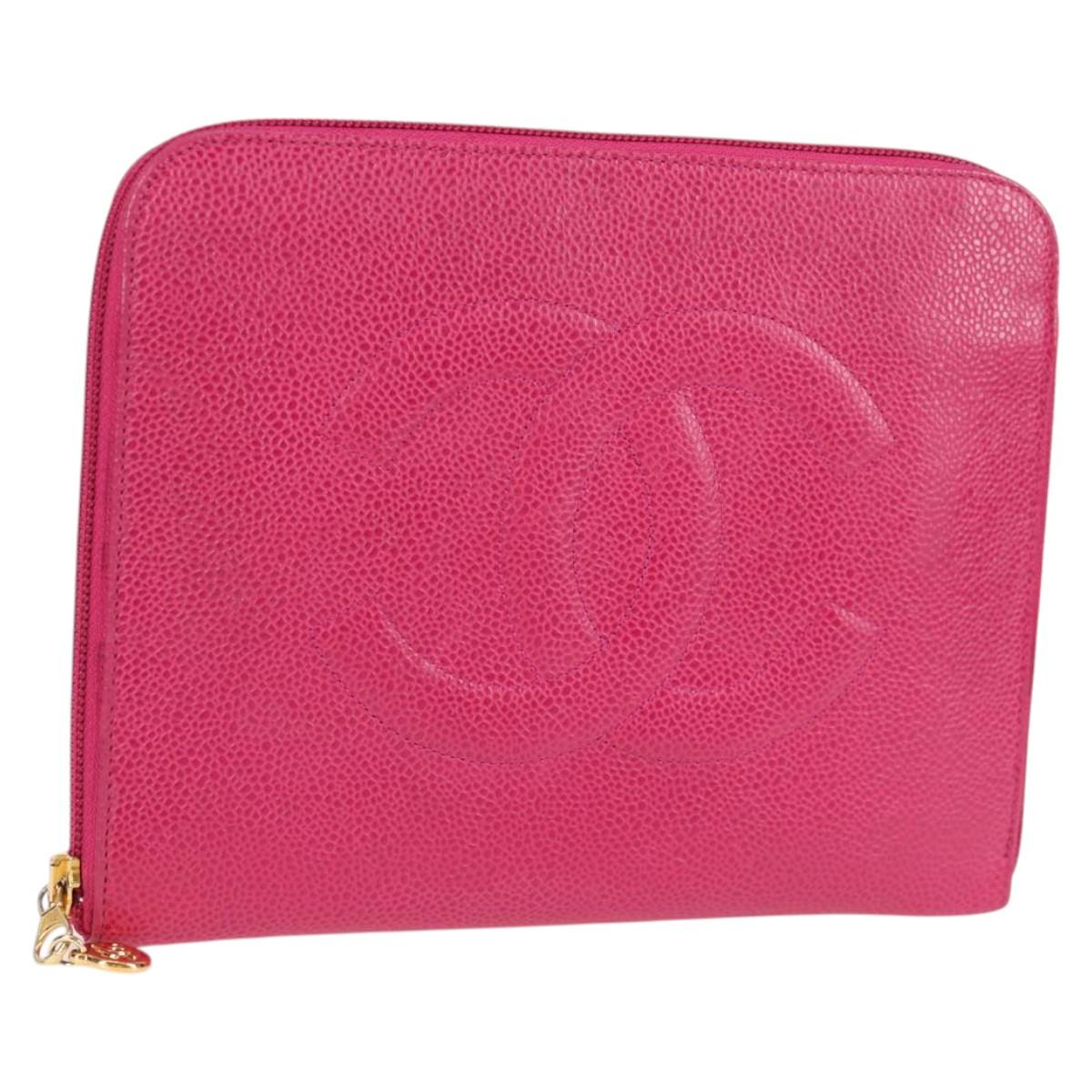 Chanel Coco Mark, Pink, Leather, clutch