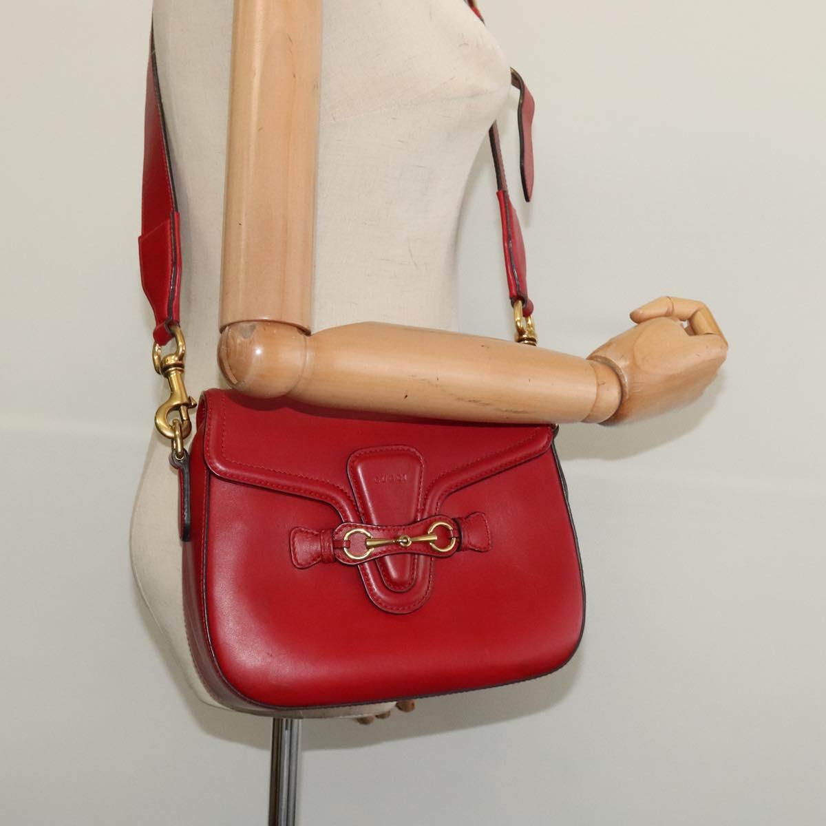 Gucci Lady Web, Red, Leather, shoulder