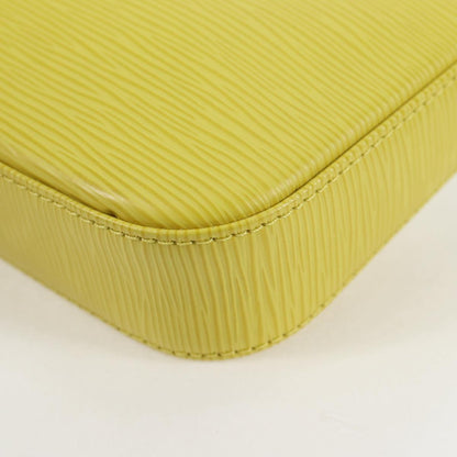 Louis Vuitton Pochette Accessoire, Yellow, Leather, clutch