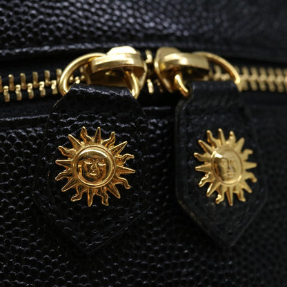 Versace Vanity, Black, Leather, handbag
