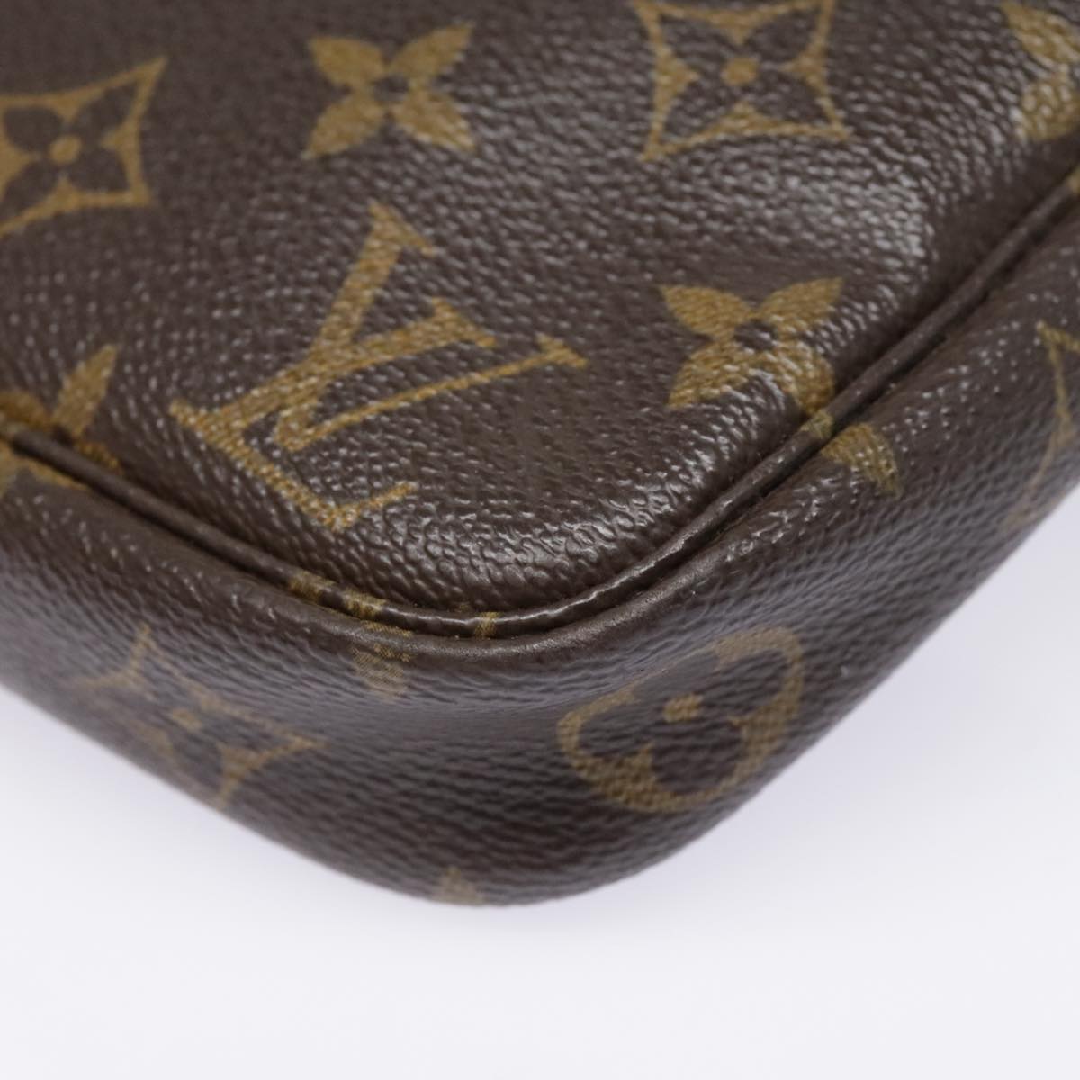 Louis Vuitton Pochette Accessoire, Brown, Canvas, clutch