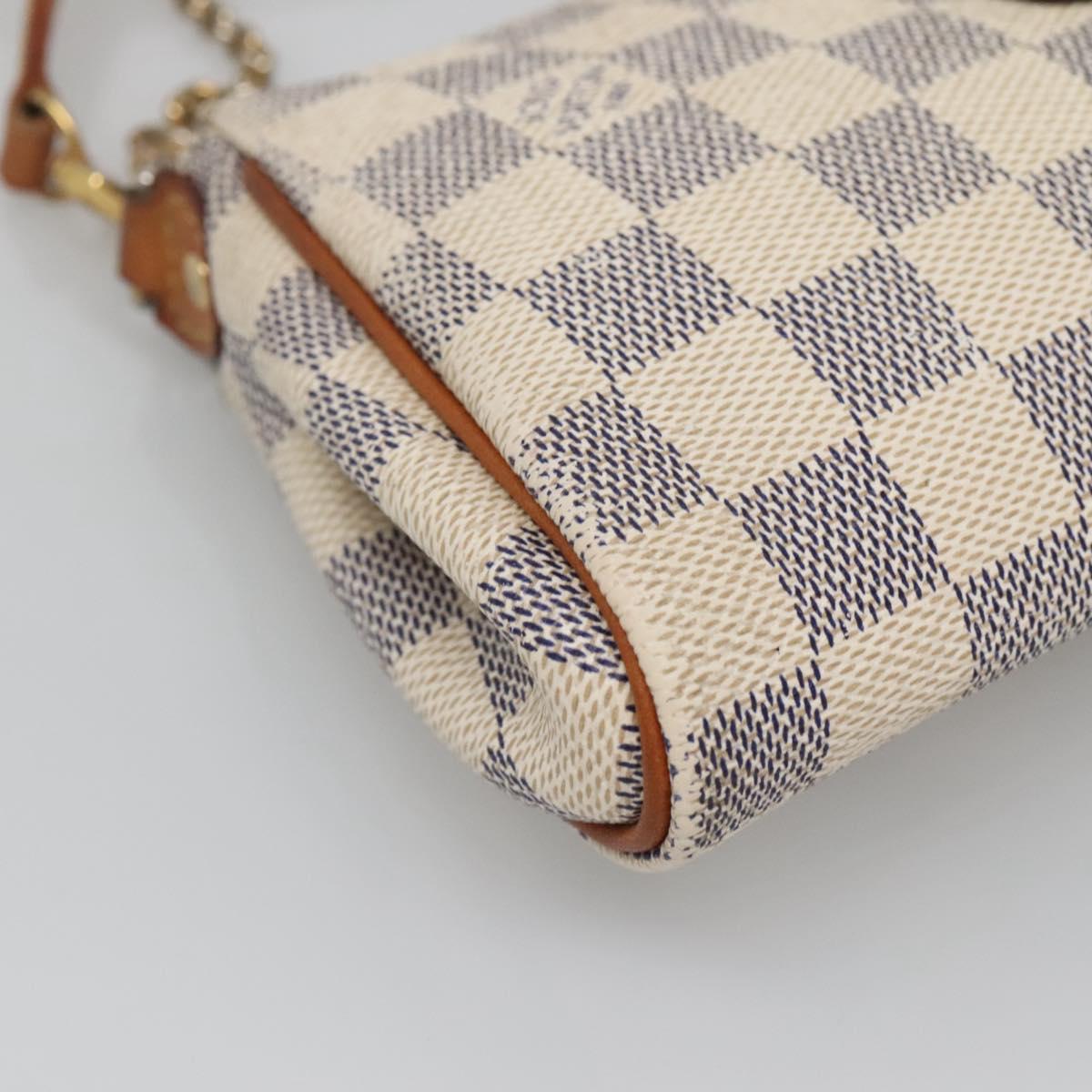 Louis Vuitton Eva, White, Canvas, shoulder