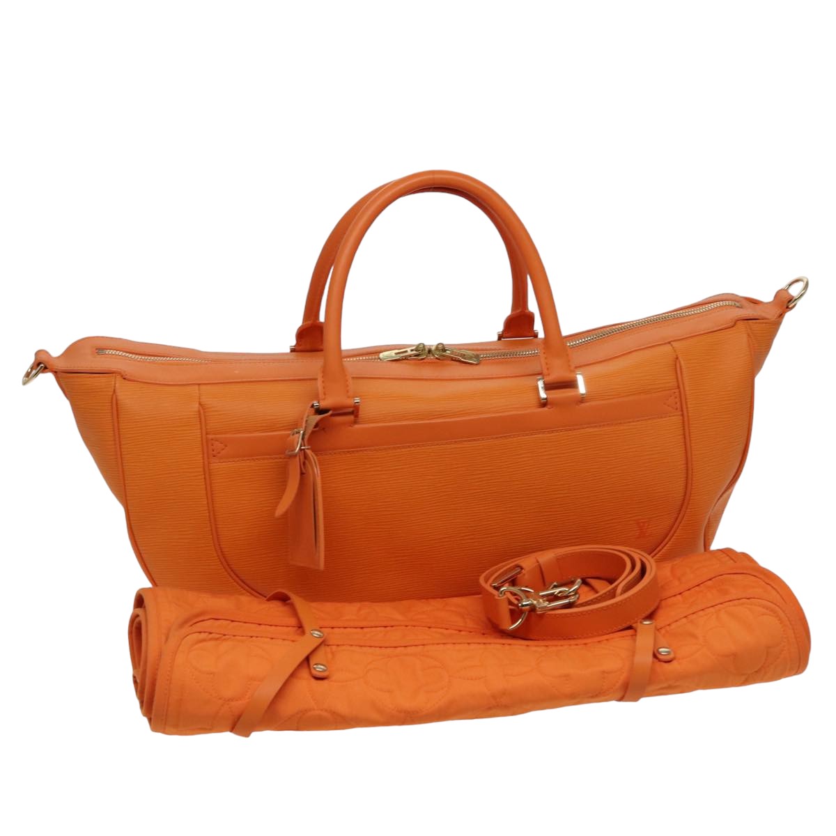 Louis Vuitton Danura, Orange, Leather, handbag