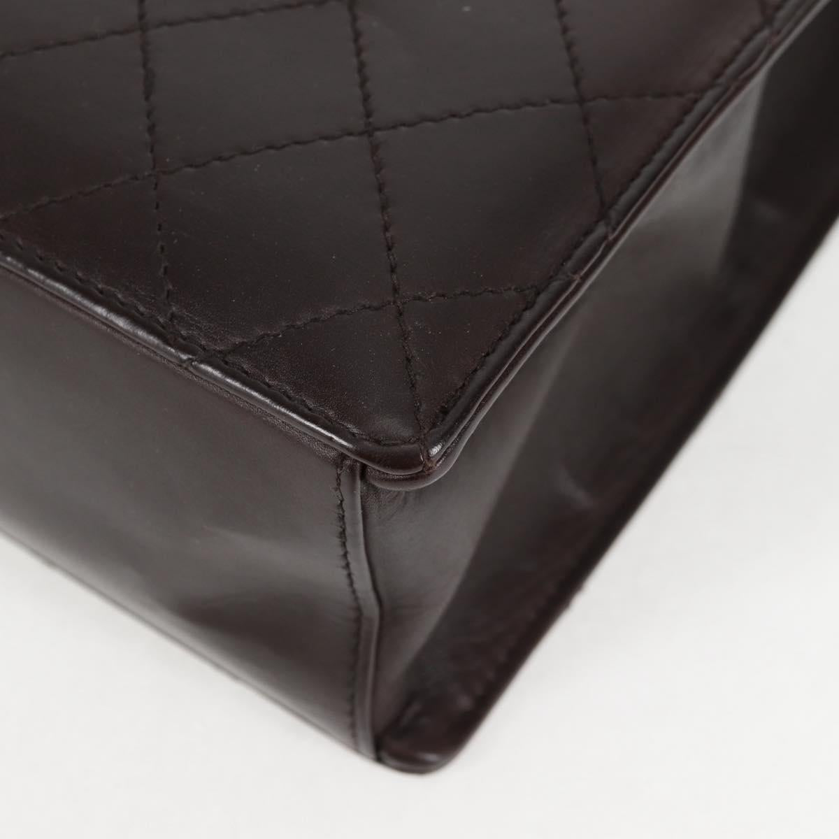 Chanel Coco Mark, Brown, Leather, handbag