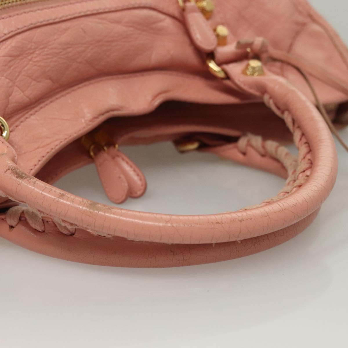 Balenciaga City, Pink, Leather, handbag