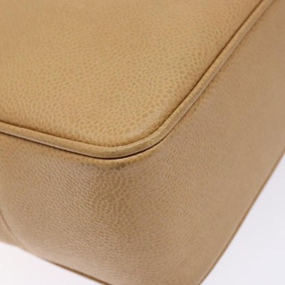 Chanel Coco Mark, Beige, Leather, tote