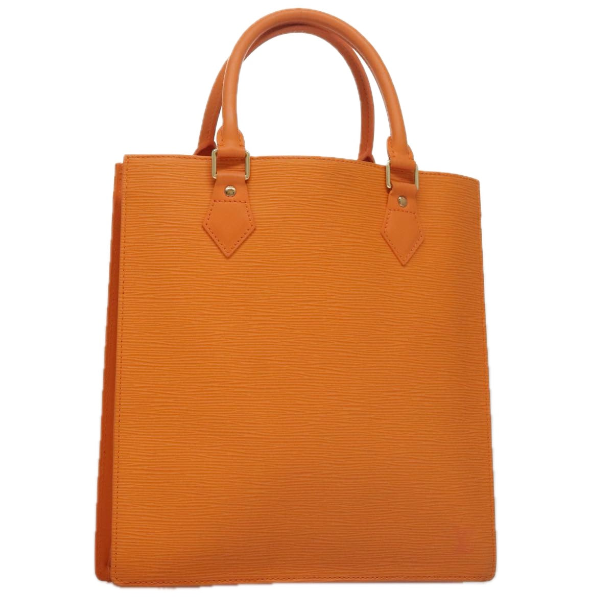 Louis Vuitton Sac Plat, Orange, Leather, tote