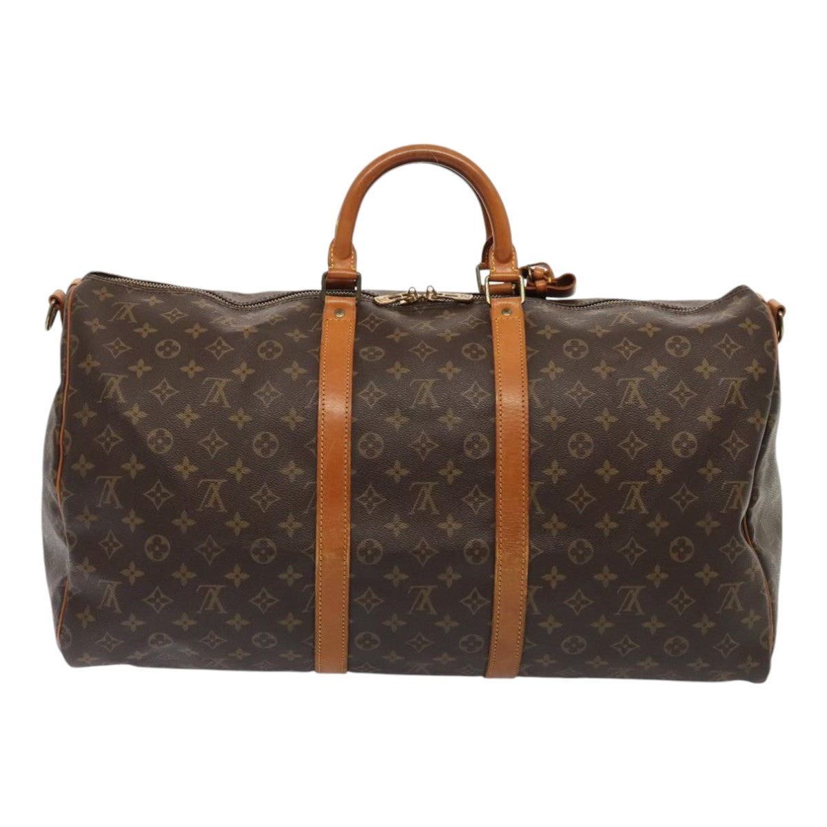 Louis Vuitton Keepall Bandouliere 55, Brown, Canvas, travel