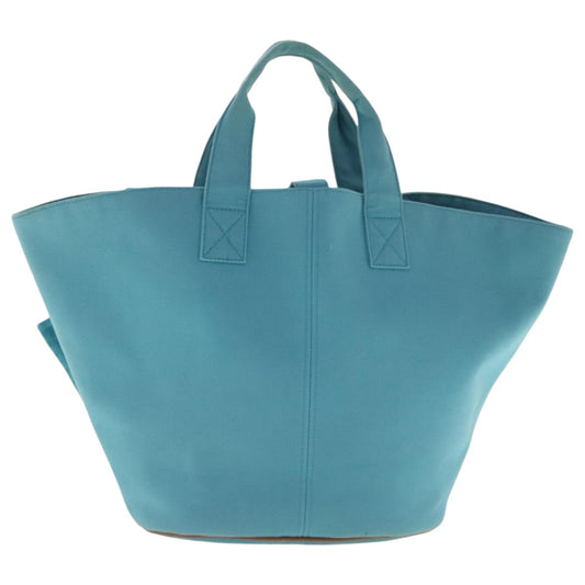 Hermès Cabas, Blue, Canvas, tote