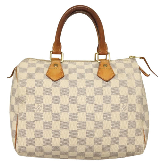 Louis Vuitton Speedy 25, White, Canvas, handbag