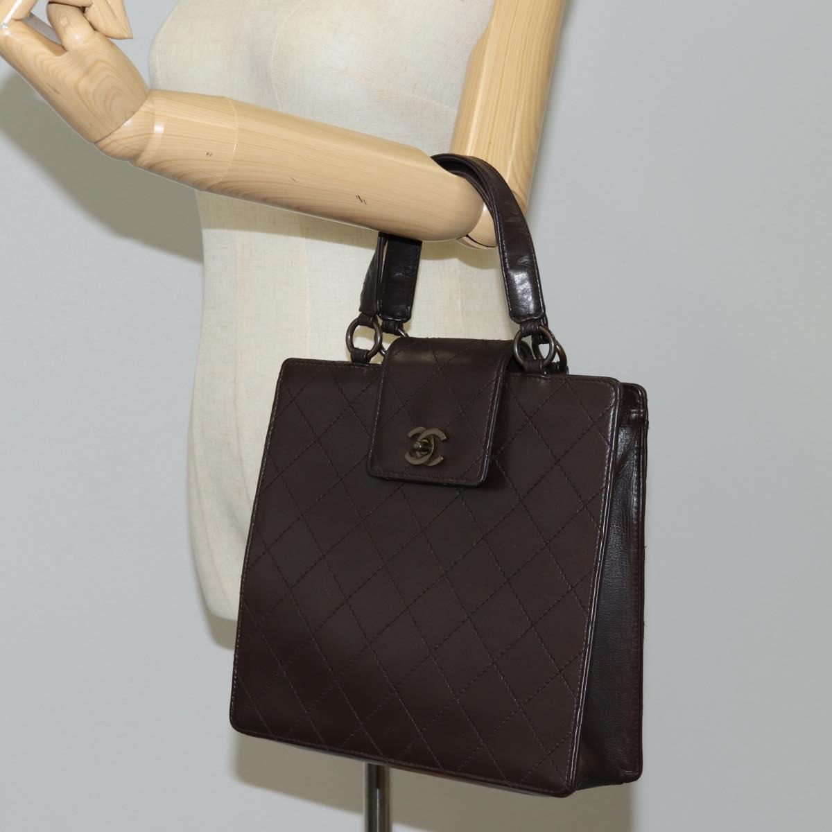 Chanel Coco Mark, Brown, Leather, handbag
