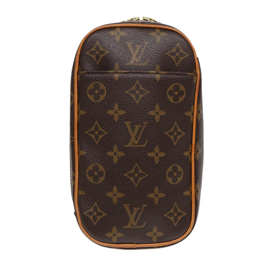 Louis Vuitton Gange, Brown, Canvas, clutch