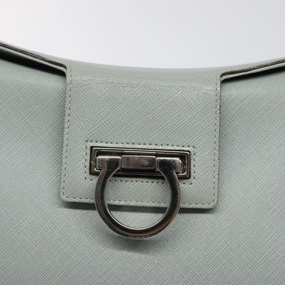 Salvatore Ferragamo Gancini, Blue, Leather, shoulder