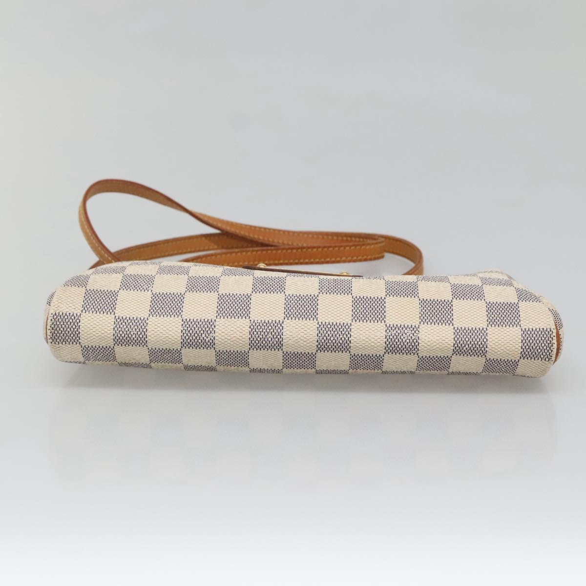 Louis Vuitton Eva, White, Canvas, shoulder