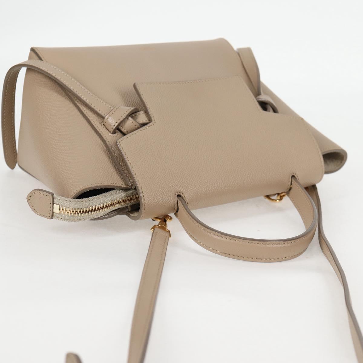 Céline Belt, Beige, Leather, handbag