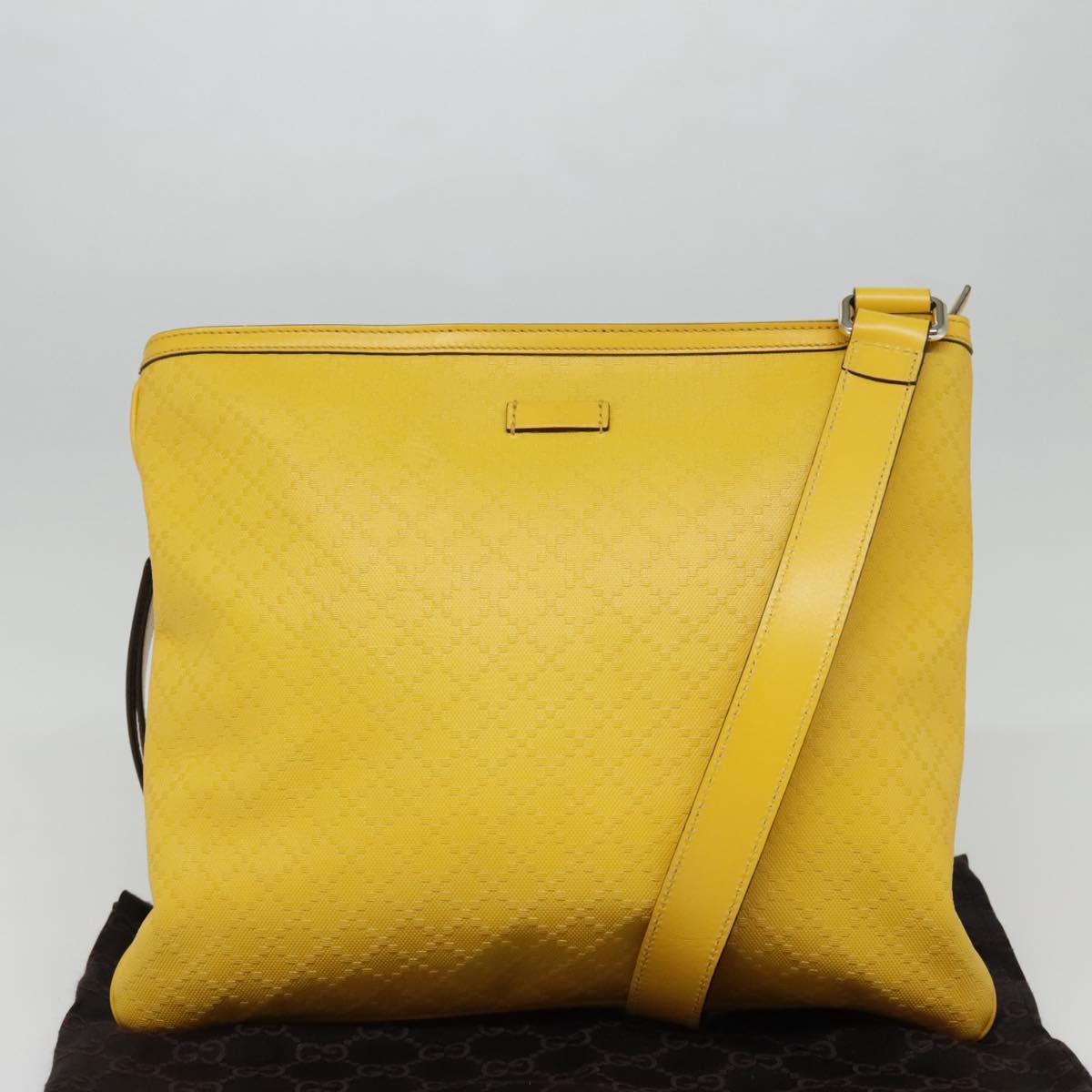 Gucci Diamantissima, Yellow, Leather, shoulder