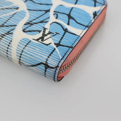 Louis Vuitton Portefeuille zippy, Blue, Leather, wallet