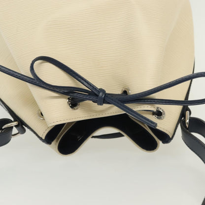 Louis Vuitton Petit Noé, White, Leather, shoulder
