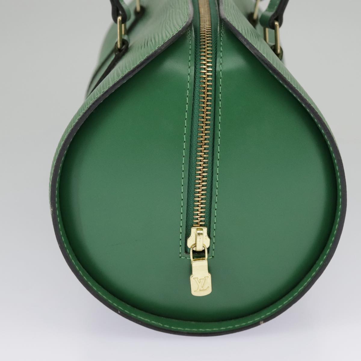 Louis Vuitton Soufflot, Green, Leather, handbag