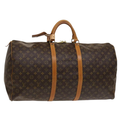 Louis Vuitton Keepall 60, Brown, Canvas, travel