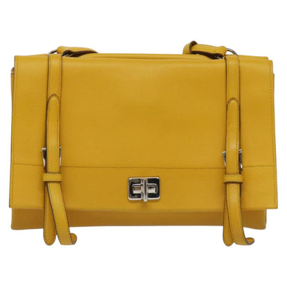 Prada, Yellow, Leather, shoulder