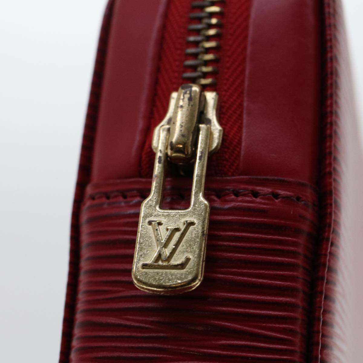 Louis Vuitton Pochette, Red, Leather, clutch