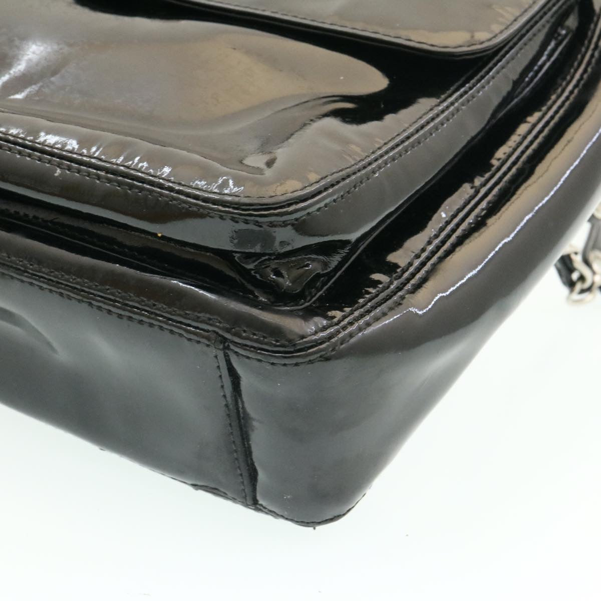 Chanel -, Black, Patent Leather, shoulder