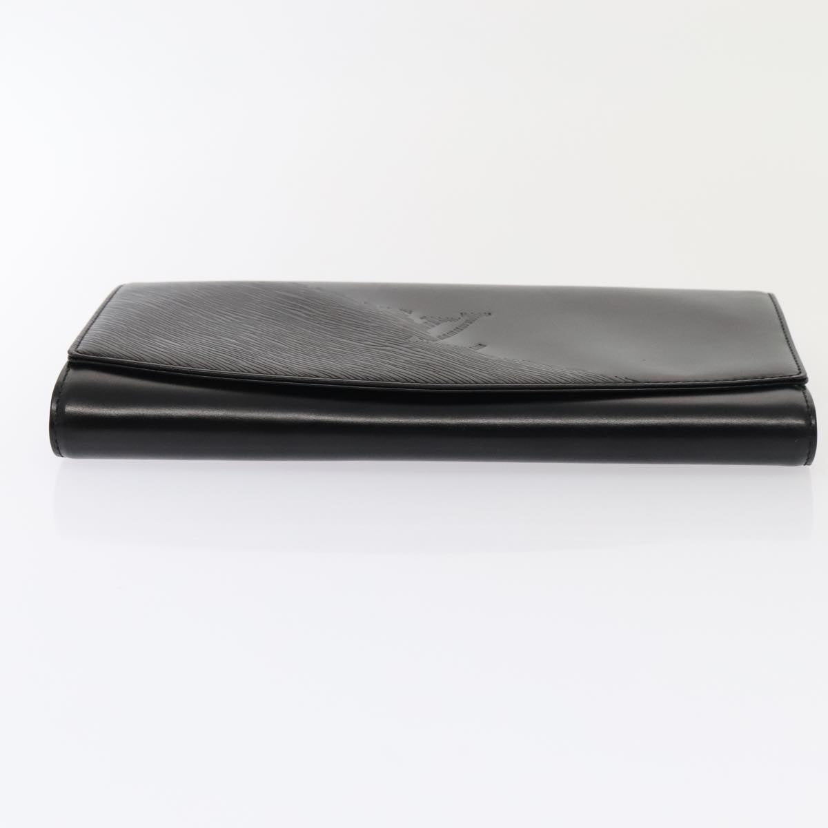 Louis Vuitton Aegean, Black, Leather, clutch