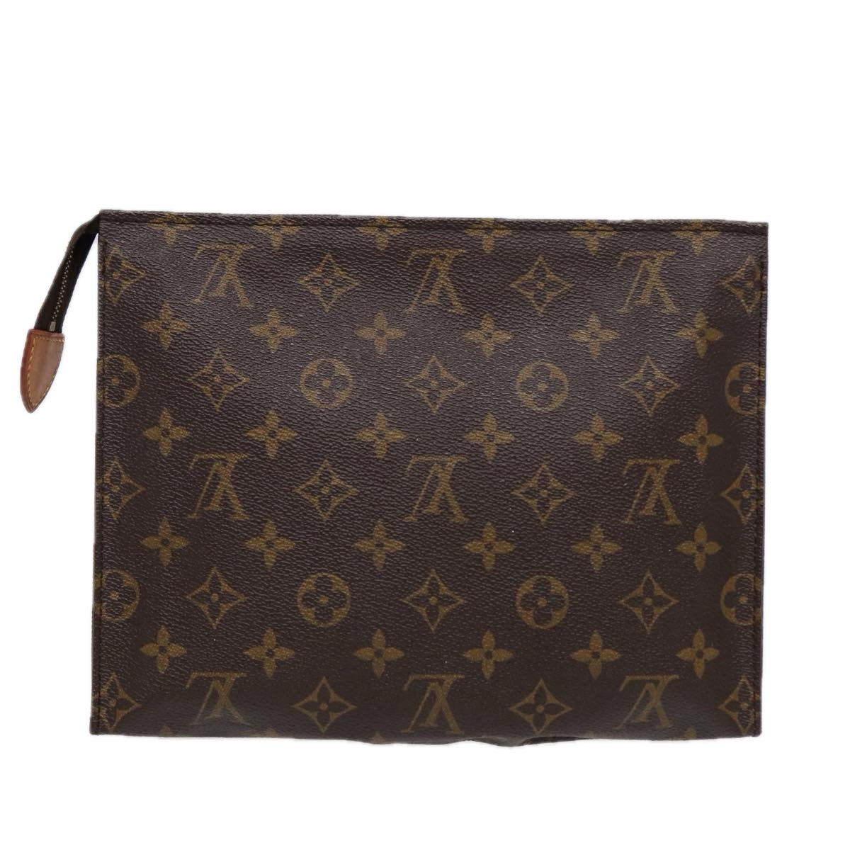 Louis Vuitton Poche Toilette, Brown, Canvas, clutch