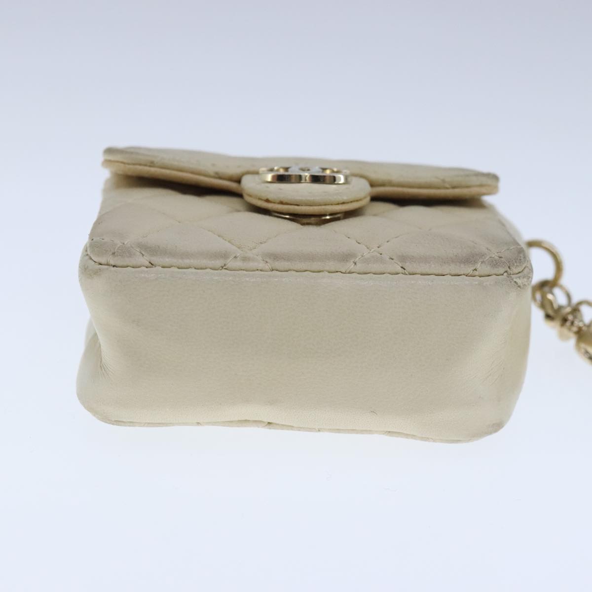 Chanel Coco Mark, Beige, Leather, wallet