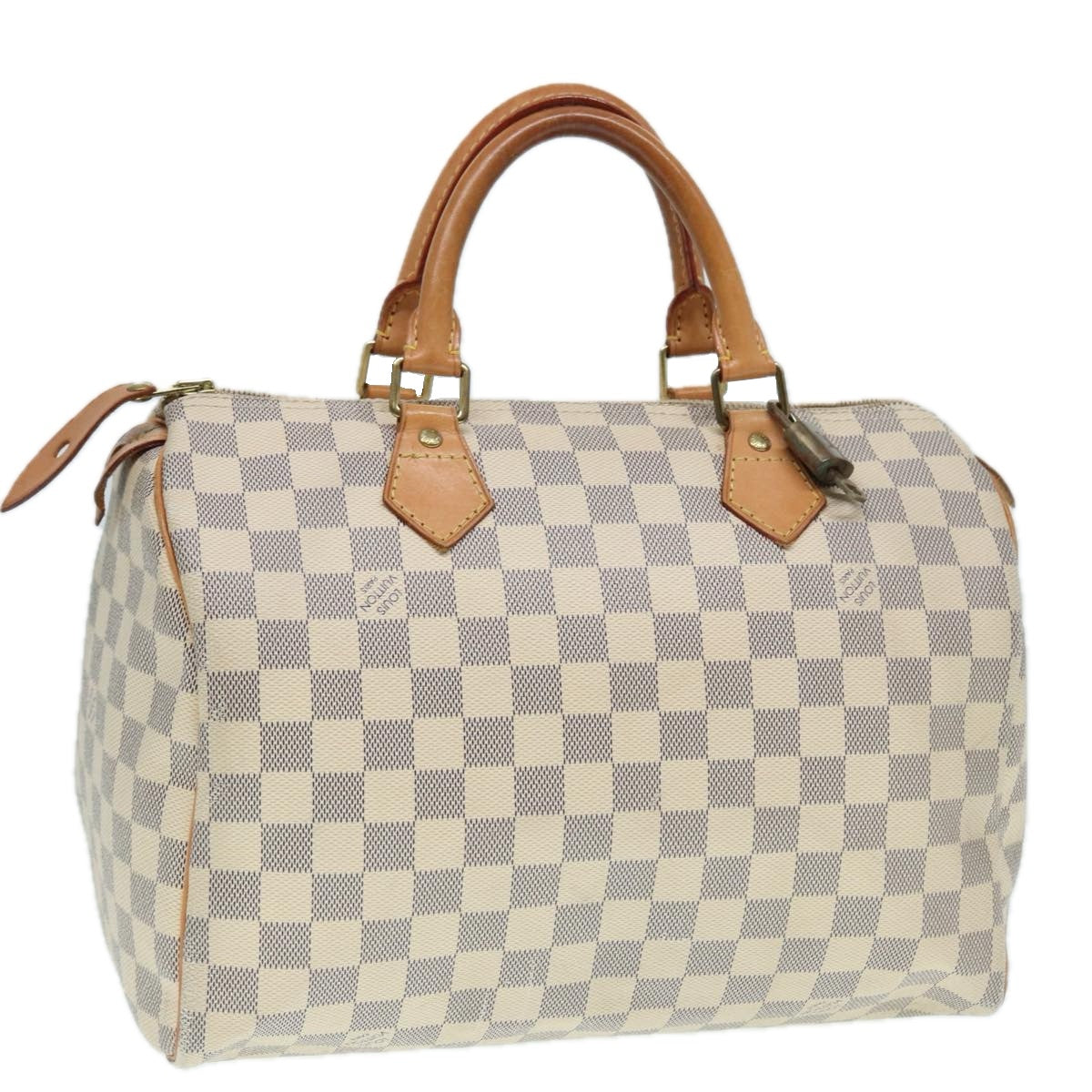 Louis Vuitton Speedy 30, White, Canvas, handbag