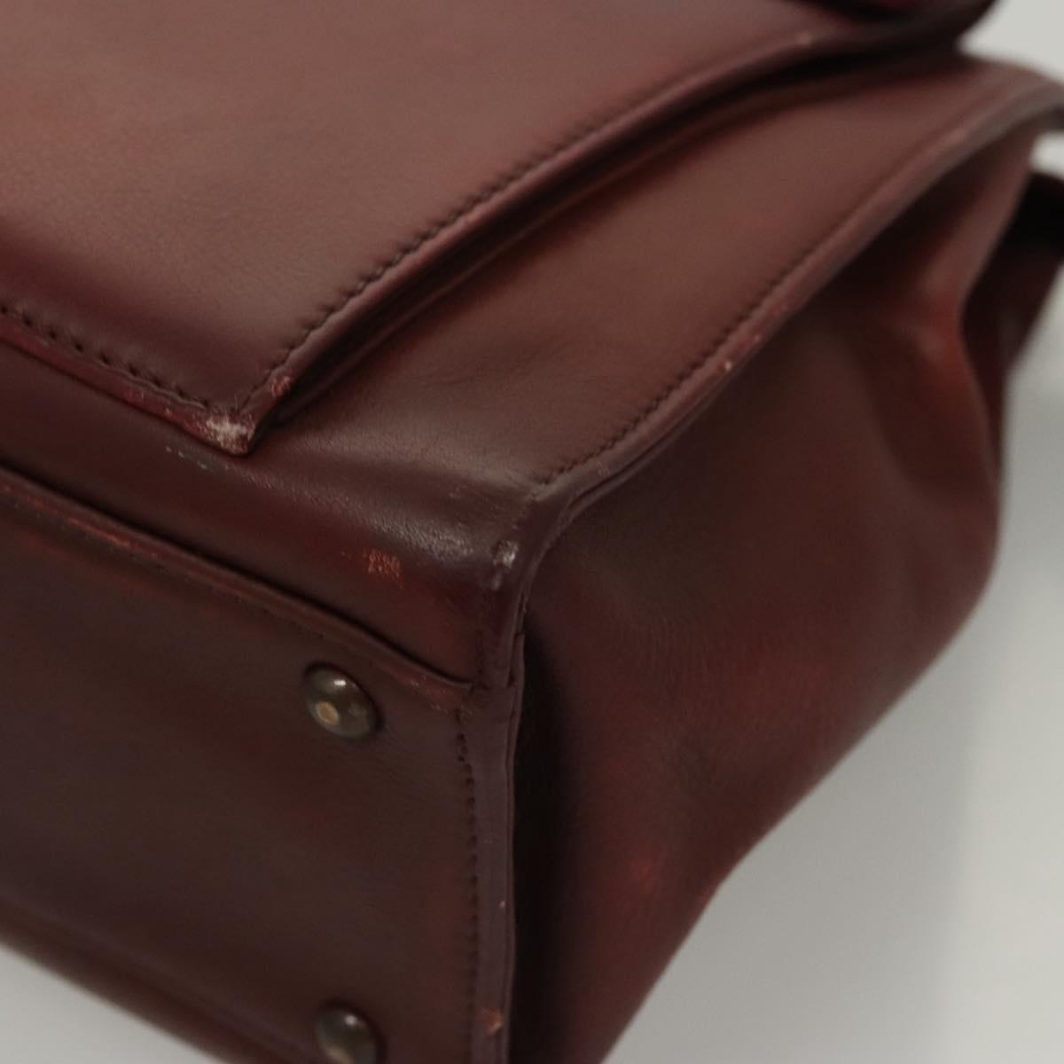 Chanel, Burgundy, Leather, handbag