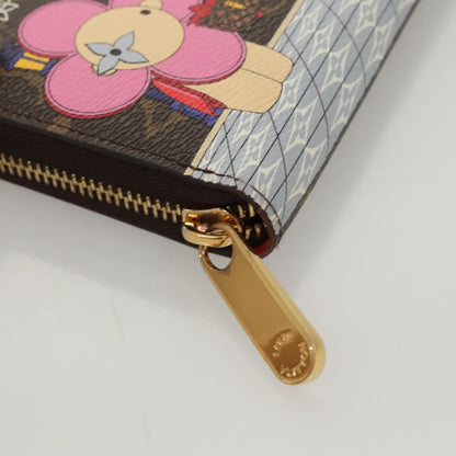 Louis Vuitton Portefeuille zippy, Brown, Canvas, wallet