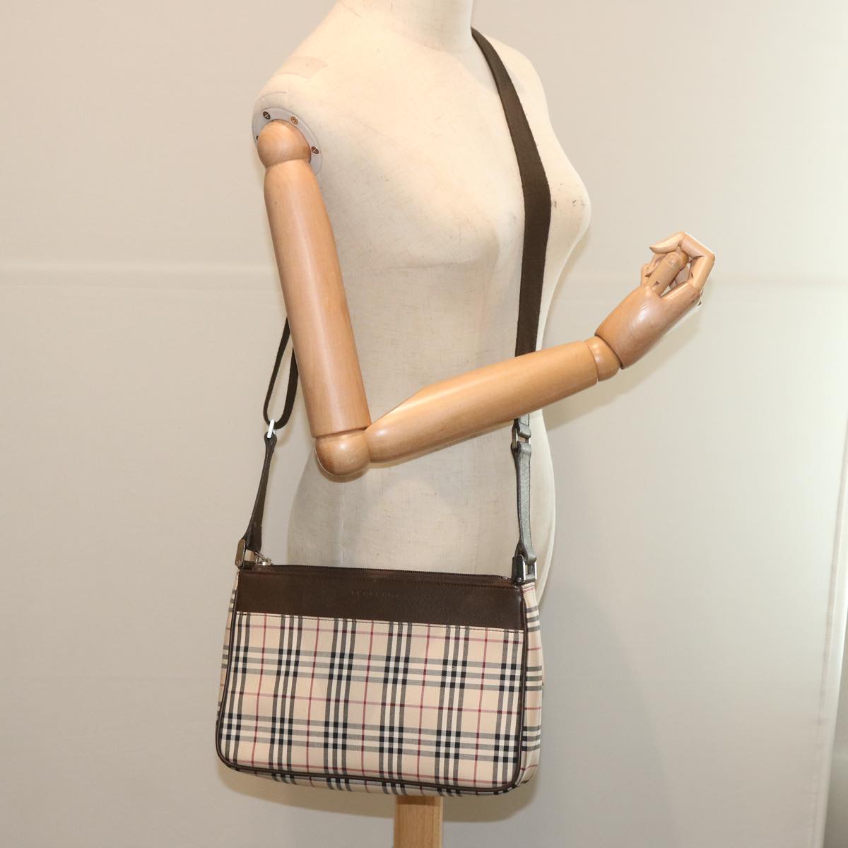 Burberry Nova Check, Beige, Canvas, shoulder