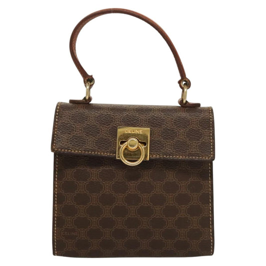 Céline Macadam, Brown, Canvas, handbag
