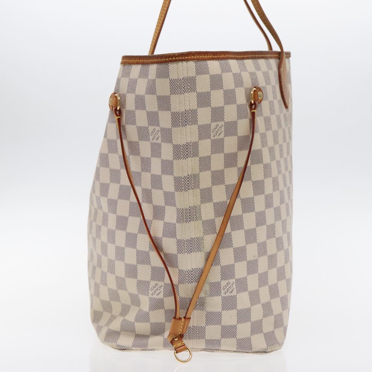 Louis Vuitton Neverfull GM, White, Canvas, tote