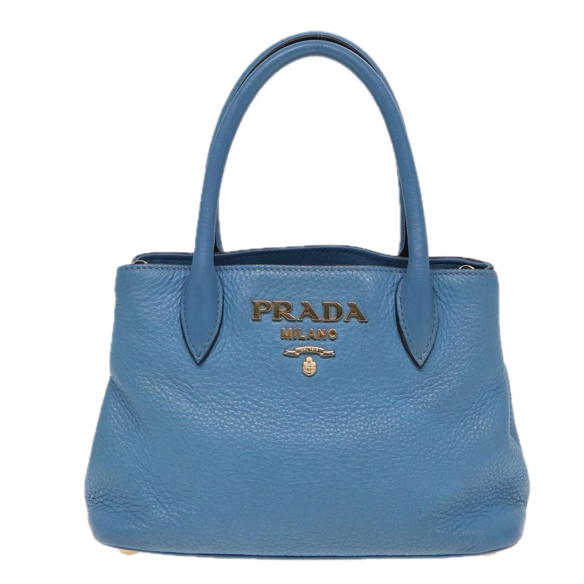 Prada Saffiano, Blue, Leather, handbag