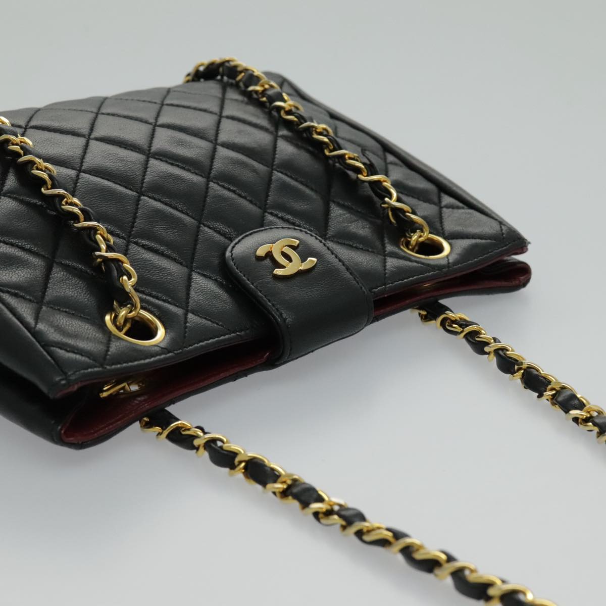 Chanel Cc, Black, Calfskin, shoulder