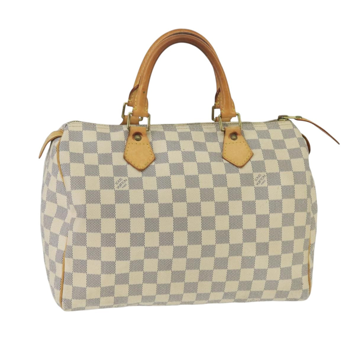 Louis Vuitton Speedy 30, White, Canvas, handbag