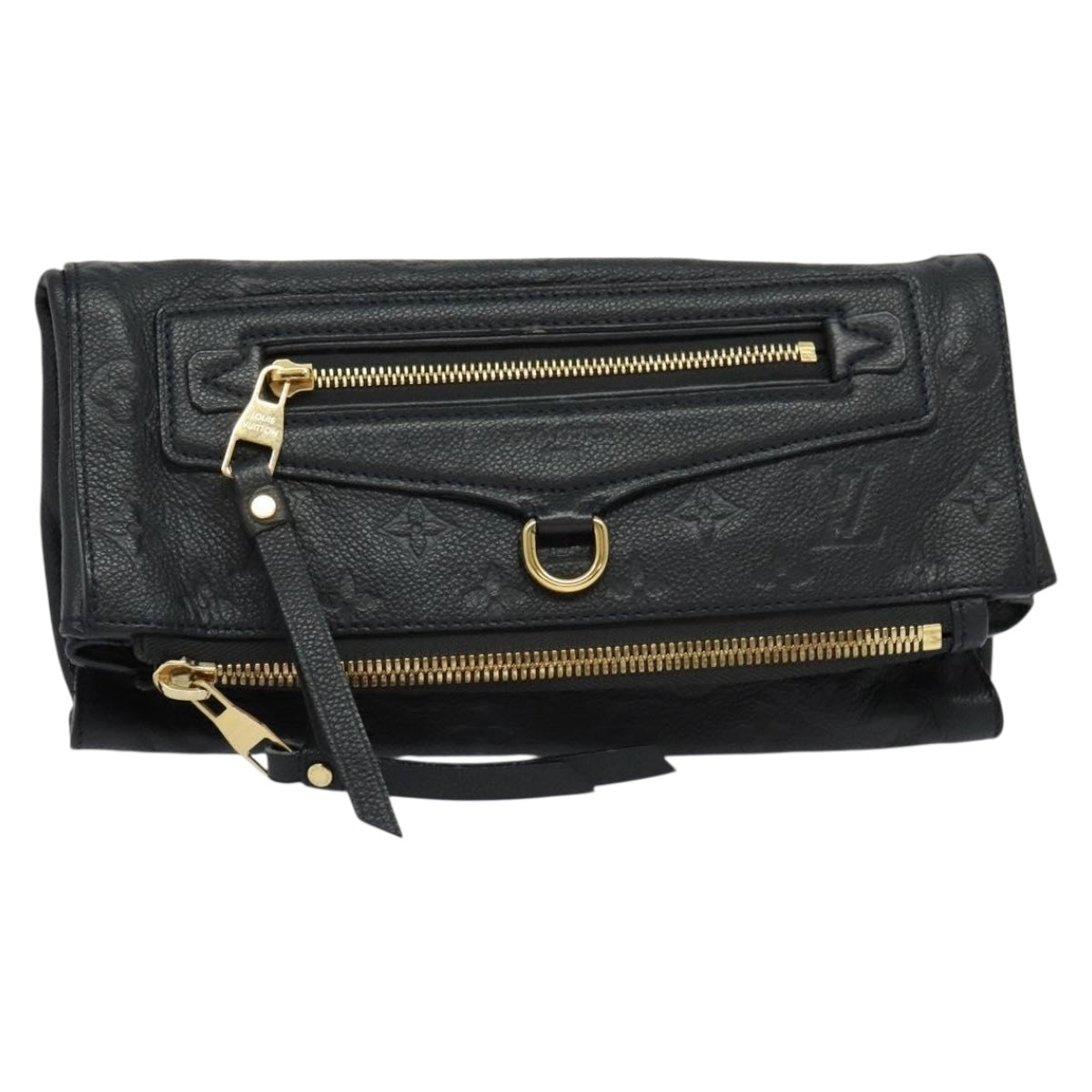 Louis Vuitton Petillante, Black, Leather, clutch