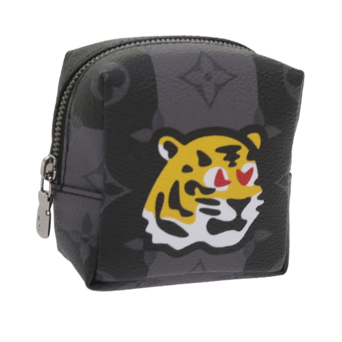 Louis Vuitton Tiger, Grey, Canvas, clutch