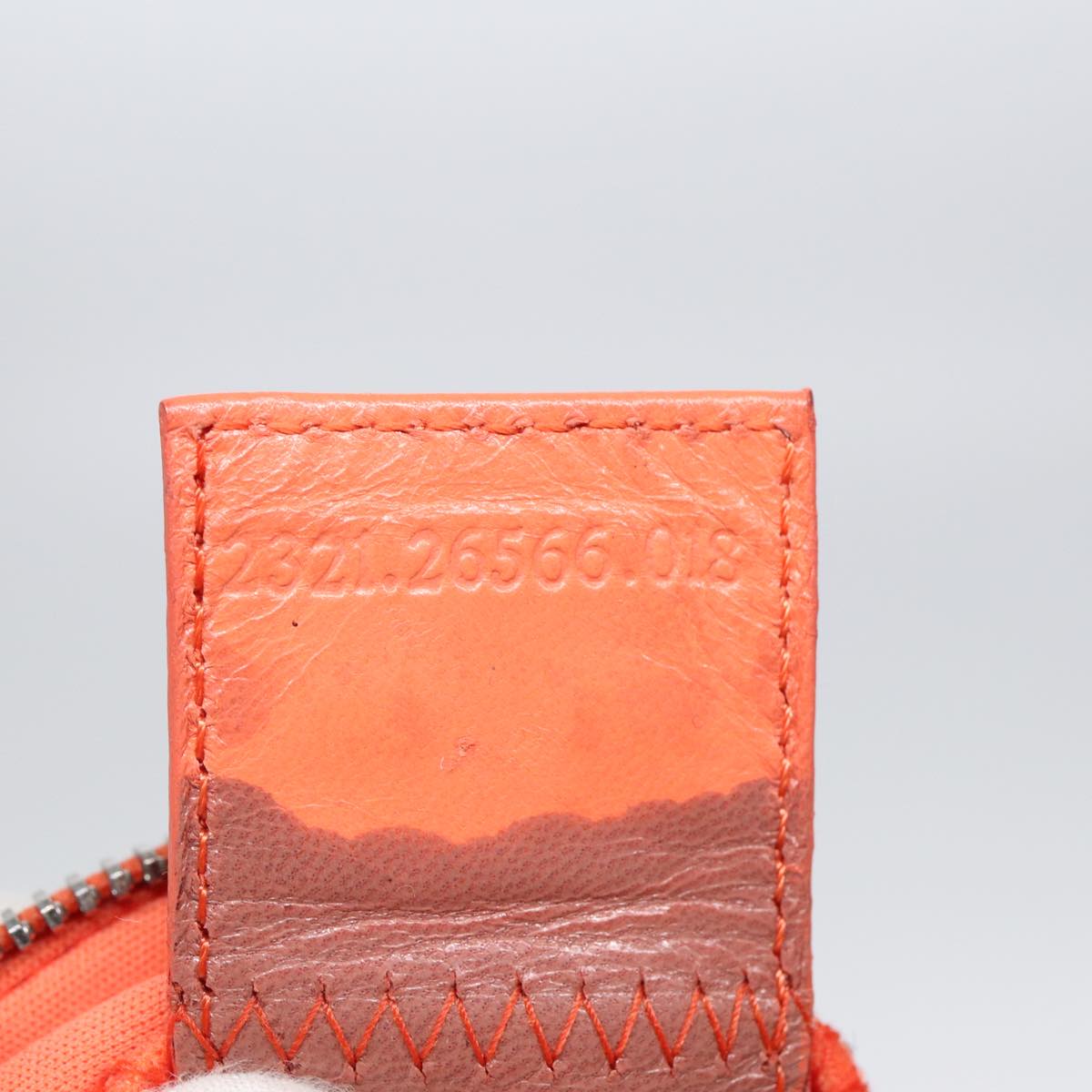 Fendi Mamma Baguette, Orange, Canvas, shoulder