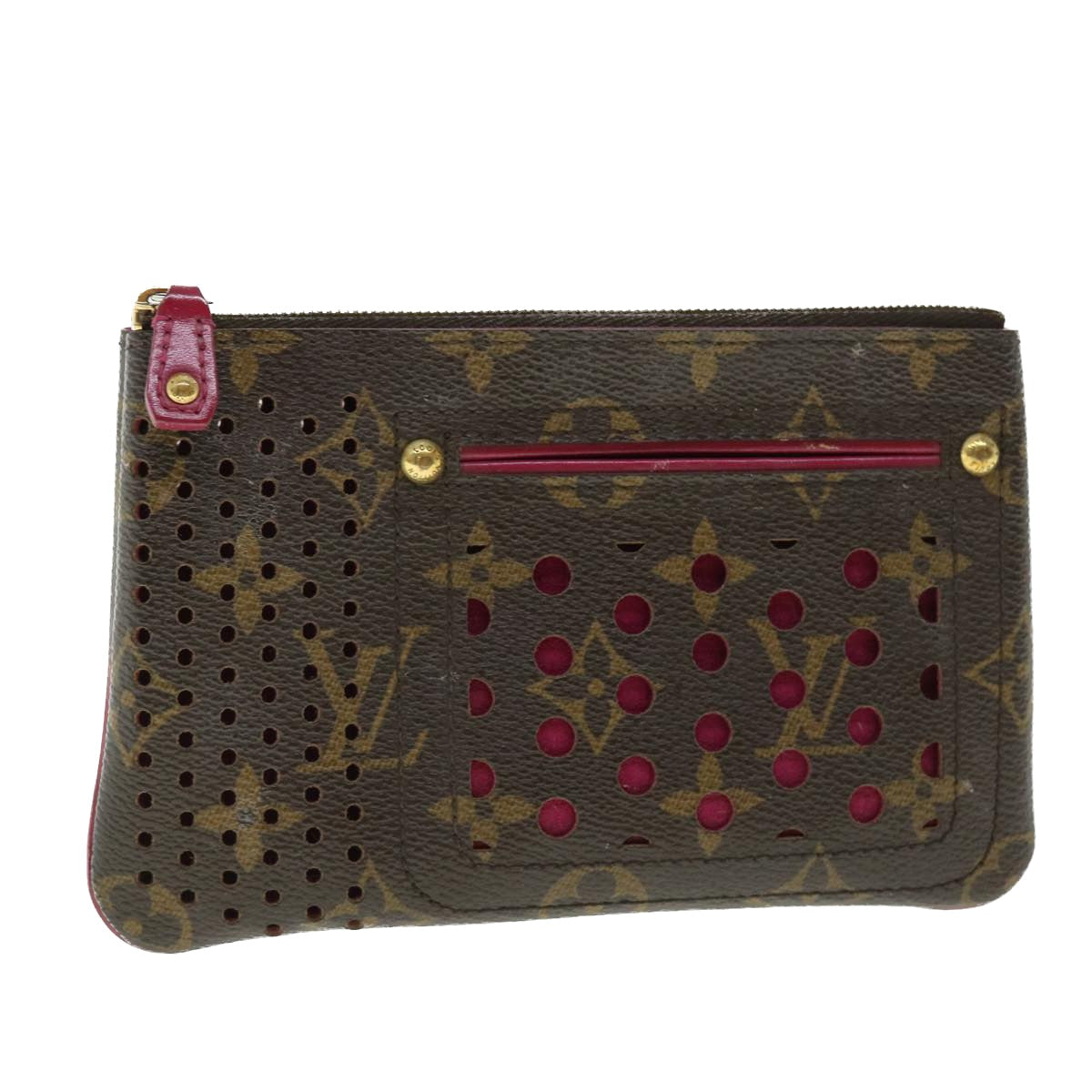 Louis Vuitton Pochette Plat, Brown, Canvas, clutch