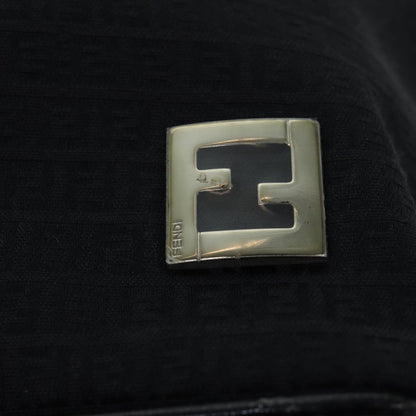 Fendi Zucchino, Black, Canvas, handbag