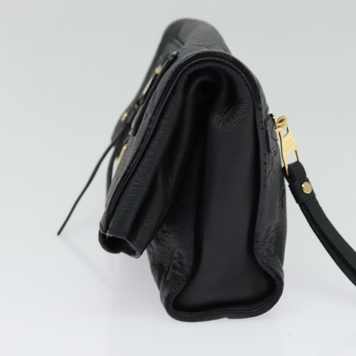Louis Vuitton Petillante, Black, Leather, clutch