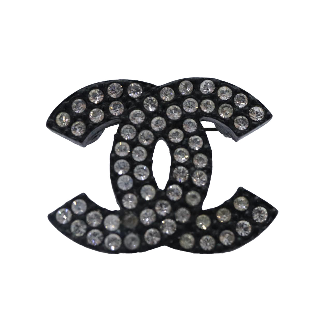 Chanel Coco Mark, Black, Metal, brooch